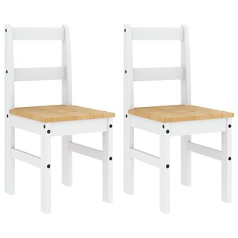 Eetkamerstoelen 2 st Panama 40x46x90 cm grenenhout wit 2
