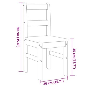 Eetkamerstoelen 2 st Panama 40x46x90 cm grenenhout wit 9