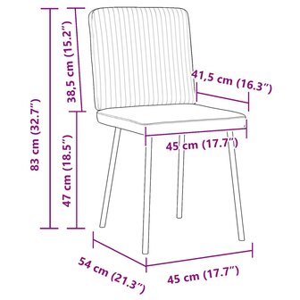 Eetkamerstoelen 2 st fluweel blauw 9