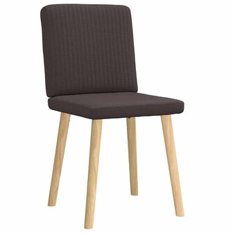 Eetkamerstoelen 2 st stof donkerbruin 3