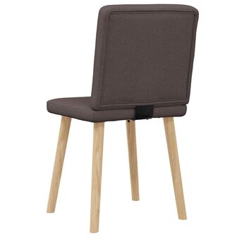 Eetkamerstoelen 2 st stof donkerbruin 6