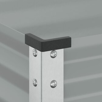 Plantenbak 45x45x88 cm staal grijs 7