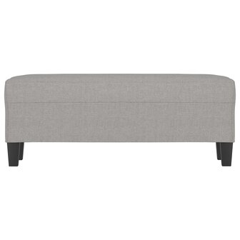 Bankje 100x35x41 cm stof lichtgrijs 3