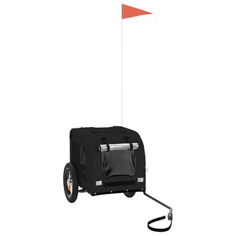 Hondenfietstrailer oxford stof en ijzer zwart 2