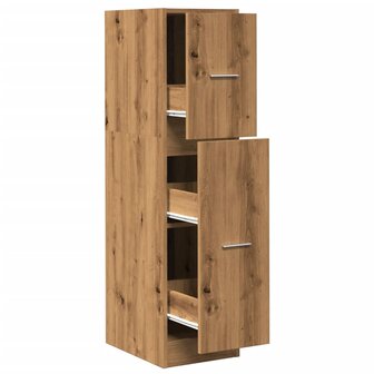 Apothekerskast 30x41x118 cm bewerkt hout artisanaal eikenkleur 2