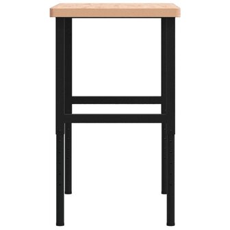 Werkbank rechthoekig 100x60x(73-99,5) cm massief beukenhout 6