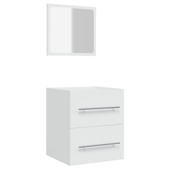 Badkamerkast met spiegel 41x38,5x48 cm wit  2