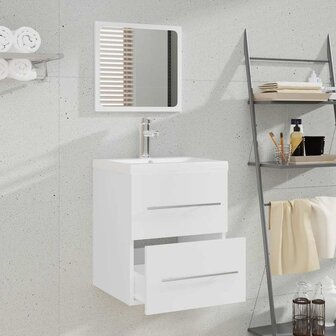Badkamerkast met spiegel 41x38,5x48 cm wit  3