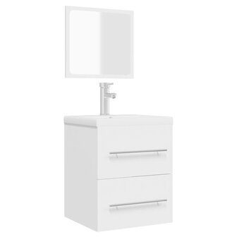 Badkamerkast met spiegel 41x38,5x48 cm wit  4