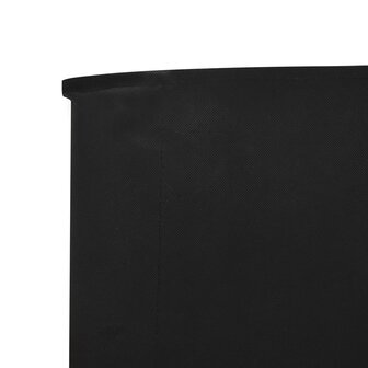 Windscherm 6-panelen 800x120 cm stof zwart 4