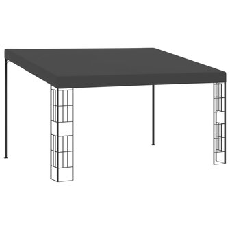 Wandprieel 3x4 m stof antracietkleurig 1