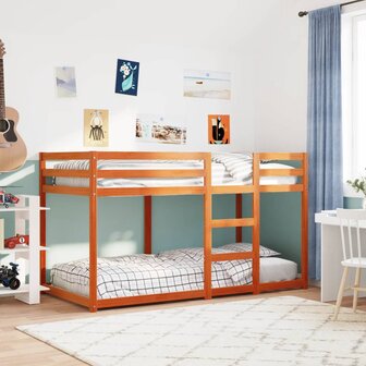Stapelbed massief grenenhout wasbruin 90x190 cm 1