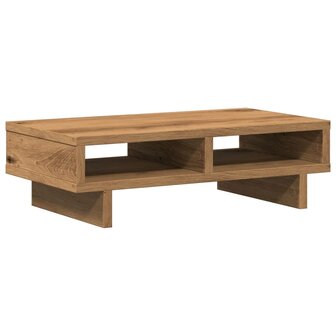 Monitorstandaard 50x27x15 cm bewerkt hout artisanaal eikenkleur 2