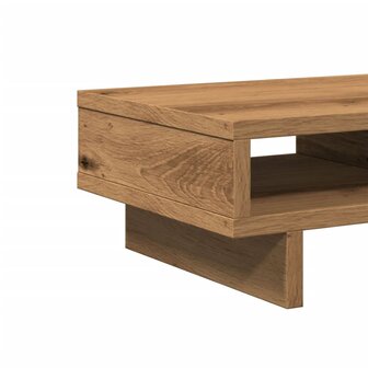 Monitorstandaard 50x27x15 cm bewerkt hout artisanaal eikenkleur 7