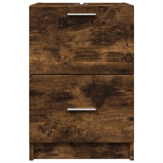 Wastafelkast 40x37x59 cm bewerkt hout gerookt eikenkleurig 4