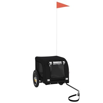 Hondenfietstrailer oxford stof en ijzer zwart 2