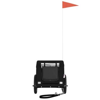 Hondenfietstrailer oxford stof en ijzer zwart 3