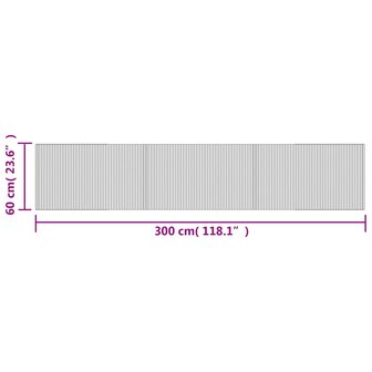 Vloerkleed rechthoekig 60x300 cm bamboe grijs 8