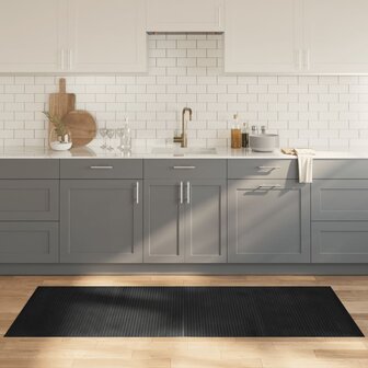 Vloerkleed rechthoekig 80x200 cm bamboe grijs 1
