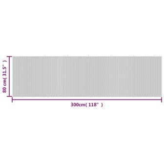 Vloerkleed rechthoekig 80x300 cm bamboe lichtnaturel 8
