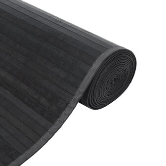 Vloerkleed rechthoekig 70x300 cm bamboe grijs 4
