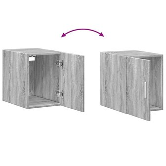 Wandkast 30x42,5x40 cm bewerkt hout grijs sonoma eikenkleurig 7