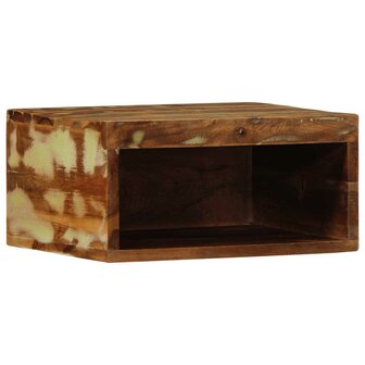 Tv-meubel wandmontage 40x30x19 cm massief gerecycled hout 1