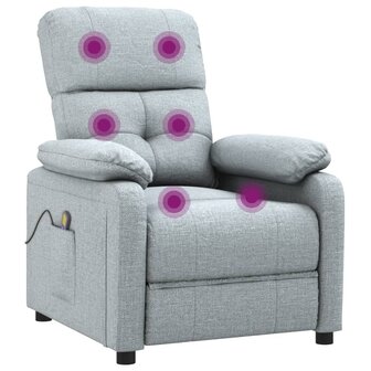 Massagestoel stof lichtgrijs 2