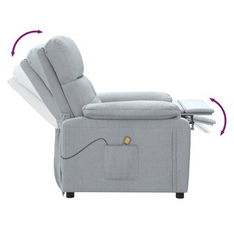 Massagestoel stof lichtgrijs 7