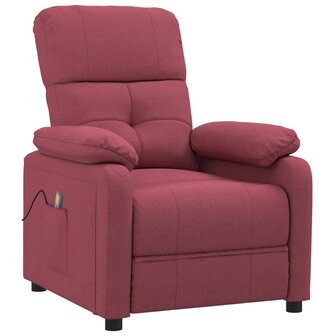Massagestoel stof wijnrood 2