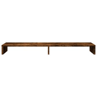 Monitorstandaard 100x27x10 cm bewerkt hout gerookt eikenkleurig 4