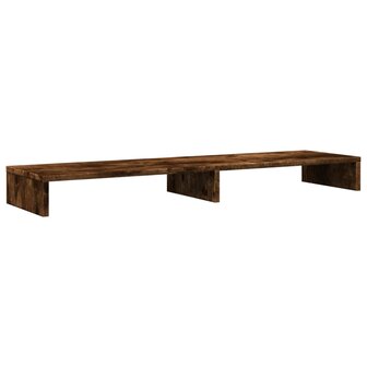 Monitorstandaard 100x27x10 cm bewerkt hout gerookt eikenkleurig 6