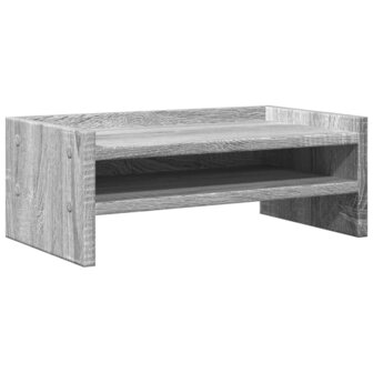 Monitorstandaard 42x24x16 cm bewerkt hout grijs sonoma eiken 2