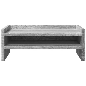 Monitorstandaard 42x24x16 cm bewerkt hout grijs sonoma eiken 4