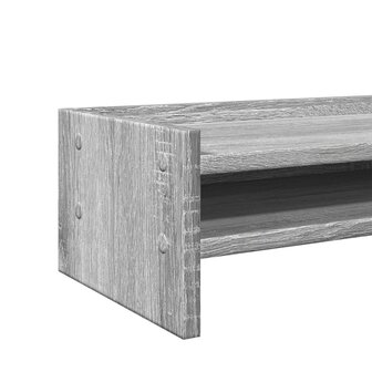 Monitorstandaard 42x24x16 cm bewerkt hout grijs sonoma eiken 7