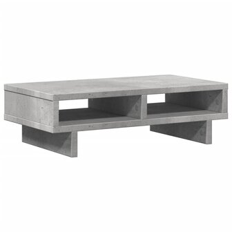 Monitorstandaard 50x27x15 cm bewerkt hout betongrijs 2