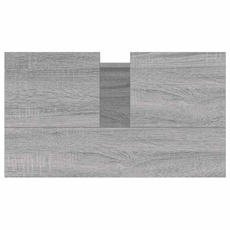 Badkamerkast 58x33x60 cm bewerkt hout grijs sonoma eikenkleurig 8