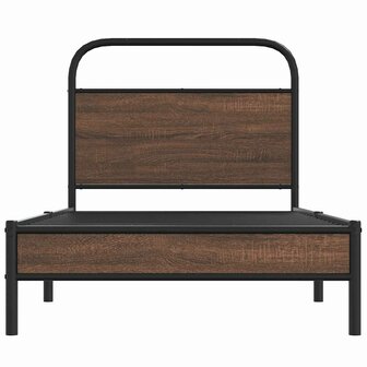 Bedframe zonder matras bewerkt hout bruin eikenkleur 90x200 cm 5