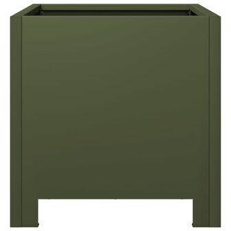 Plantenbak 30x30x30 cm staal olijfgroen 5