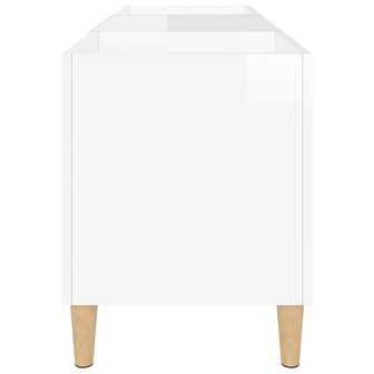 Platenkast 121x38x48 cm bewerkt hout hoogglans wit 6