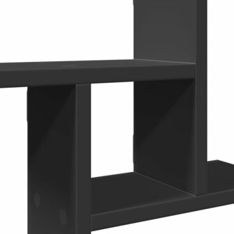 Wandschappen 2 st 50x12x50 cm bewerkt hout zwart 8