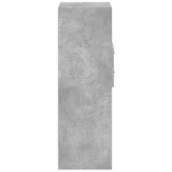 Hoge kast 30x42,5x124 cm bewerkt hout betongrijs 5