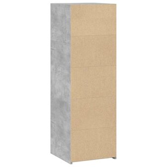 Hoge kast 40x41x124 cm bewerkt hout betongrijs 6