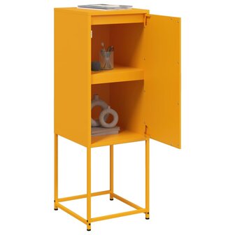 Hoge kast 36x39x107 cm staal mosterdgeel 5