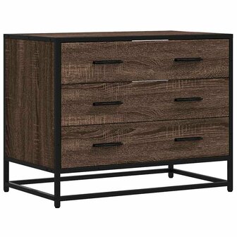 Ladekast 70x41x56 cm bewerkt hout bruin eikenkleur 2