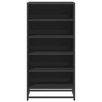 Schoenenrek 48x38x97,5 cm bewerkt hout zwart 4