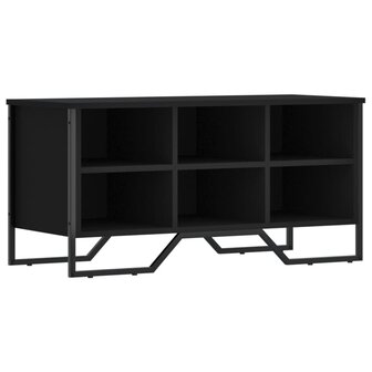 Schoenenkast 90x38x45,5 cm bewerkt hout zwart 2