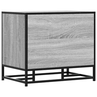 Schoenenbank 60x40x53,5 cm bewerkt hout en metaal grijs sonoma 6