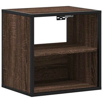 Nachtkastje wandgemonteerd 40x31x39,5 cm bruin eikenkleurig 2