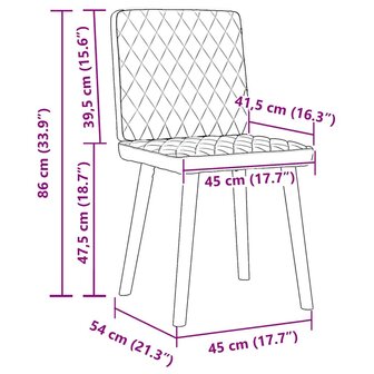 Eetkamerstoelen 2 st stof zwart 9